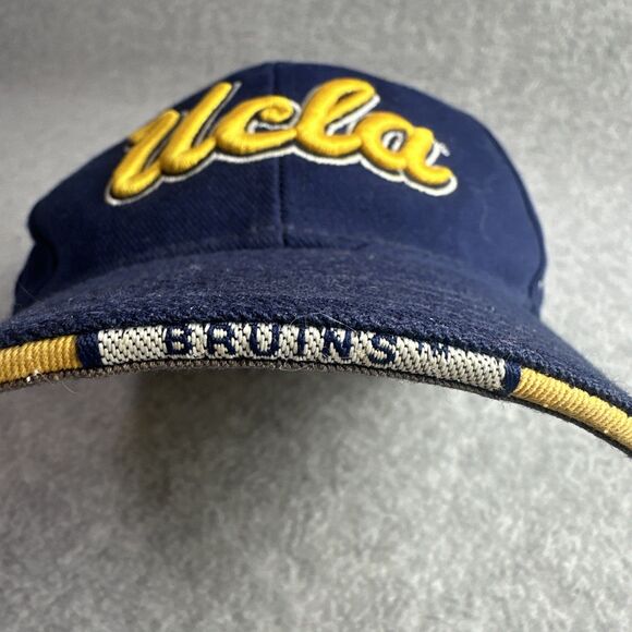 UCLA Bruins Script Emb Vtg Zephyr GrafX Blue Black Brim Snapback Cap Hat EUC - Picture 2 of 6